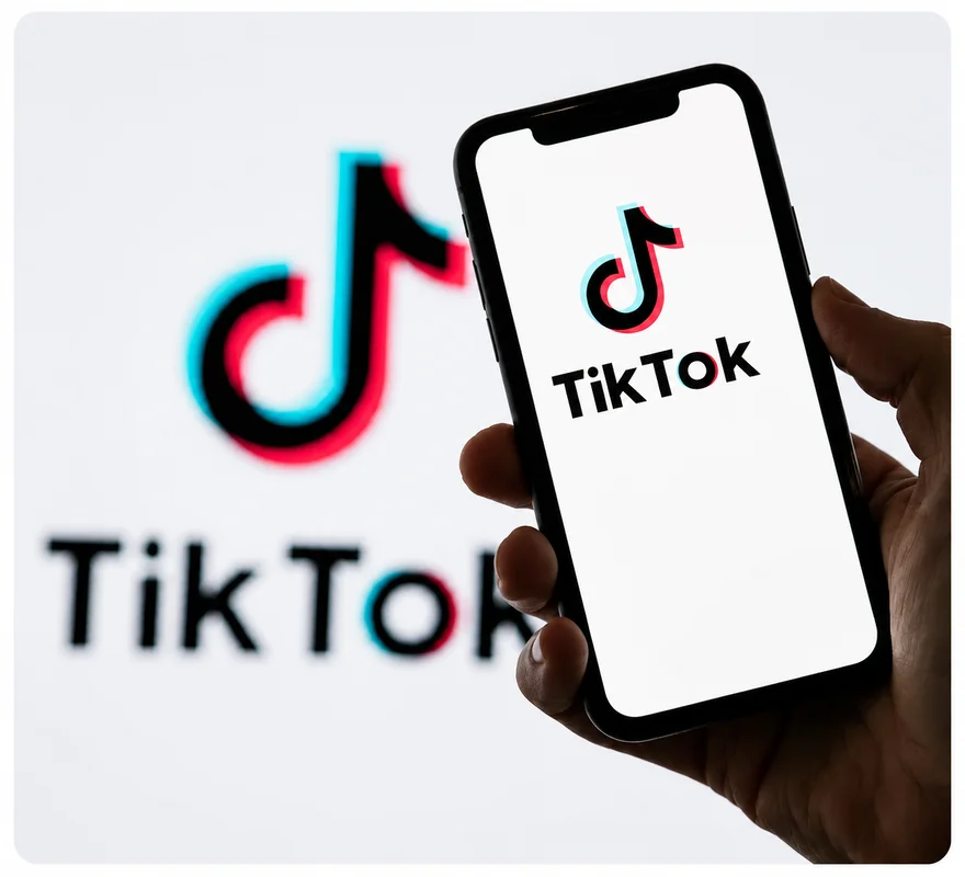 Celular mostrando la aplicación de TikTok